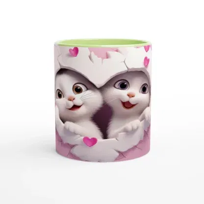 Mug en Céramique 325 ml (11 oz) avec Motif Chatons – Design Coloré, Déco Sticker Store