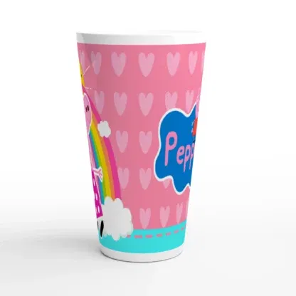 Mug à café Latte en céramique blanche 483 ml (17 oz) peppa pig, Déco Sticker Store