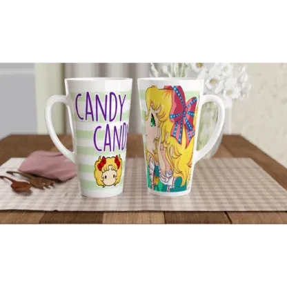 Mug à café Latte en céramique blanche 483 ml (17 oz) Candy, Déco Sticker Store