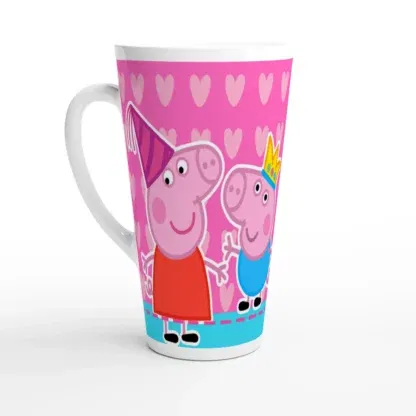 Mug à café Latte en céramique blanche 483 ml (17 oz) peppa pig, Déco Sticker Store