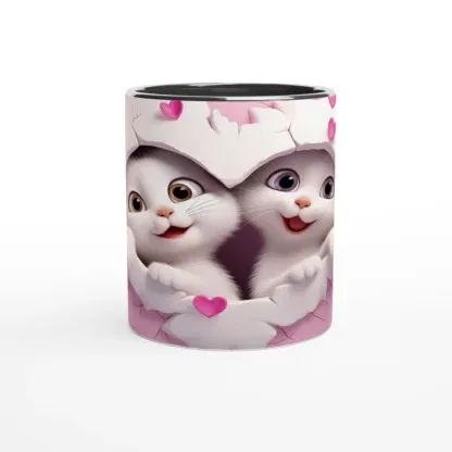 Mug en Céramique 325 ml (11 oz) avec Motif Chatons – Design Coloré, Déco Sticker Store