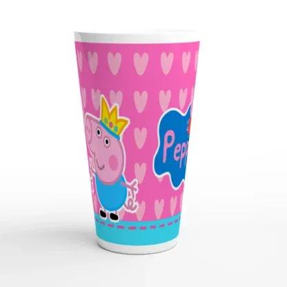 Mug à café Latte en céramique blanche 483 ml (17 oz) peppa pig, Déco Sticker Store