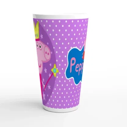 Mug à café Latte en céramique blanche 483 ml (17 oz) peppa pig, Déco Sticker Store