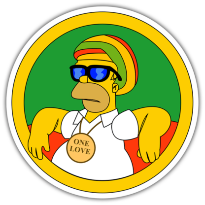 sticker autocollant Homer simpson imprimé 3 3I3LE