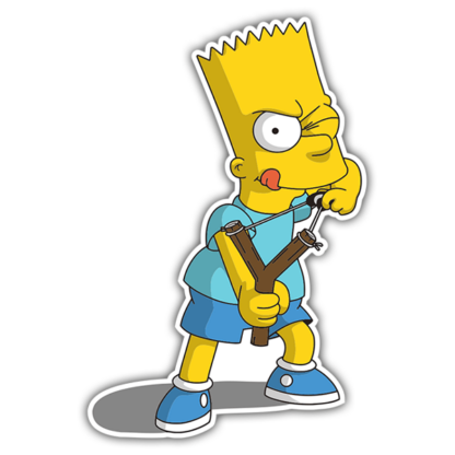 Sticker Autocollant bart simpson imprimé IMP2450