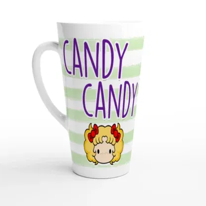 Mug à café Latte en céramique blanche 483 ml (17 oz) Candy, Déco Sticker Store