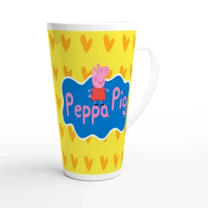 Mug à Café Latte en Céramique Blanche 483 ml &#8211; Design Peppa Pig, Déco Sticker Store