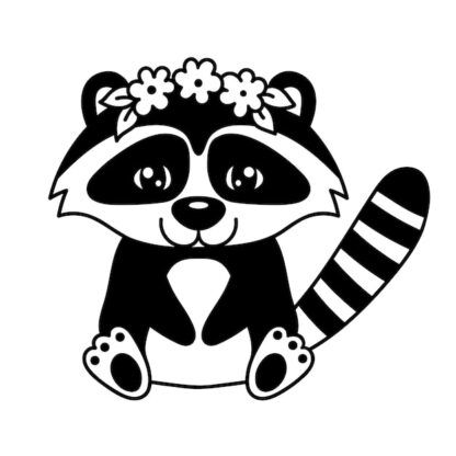 Sticker Autocollant racoon animaux  AN1A23, Déco Sticker Store