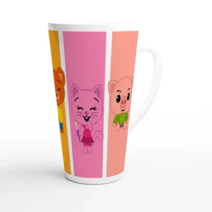 Mug à Café Latte en Céramique Blanche 483ml – Design Éclatant Plim Plim, Déco Sticker Store