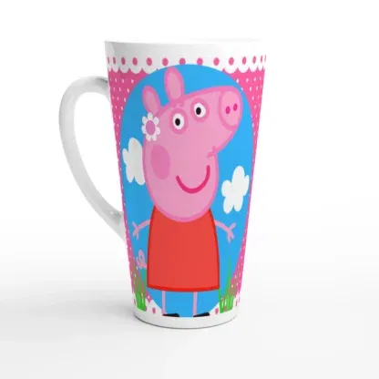 Mug à café Latte en céramique blanche 483 ml (17 oz) peppa pig, Déco Sticker Store