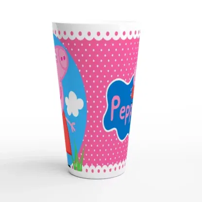 Mug à café Latte en céramique blanche 483 ml (17 oz) peppa pig, Déco Sticker Store