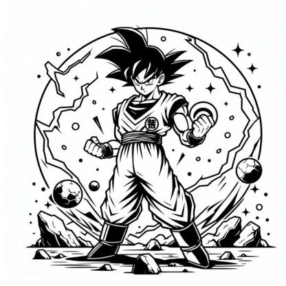 sticker autocollant manga dragon-ball 7 CPRWL