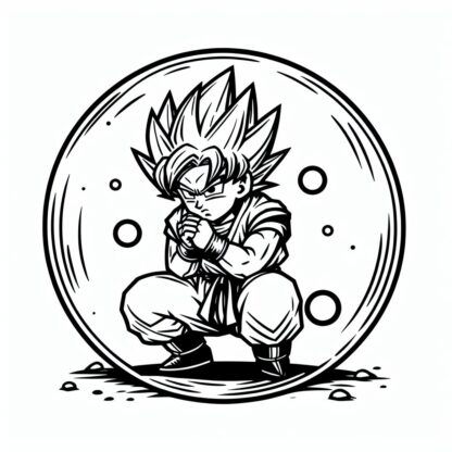 sticker autocollant manga dragon-ball 8 XERFC