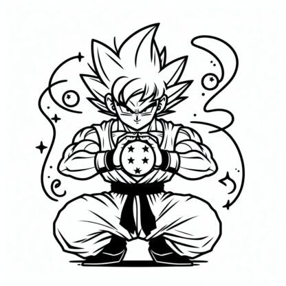 sticker autocollant manga dragon-ball 9 CJGCD