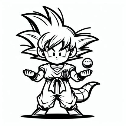 sticker autocollant manga dragon-ball 8 VPTBL