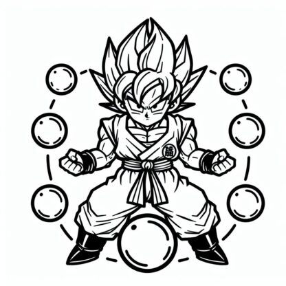 sticker autocollant manga dragon-ball 5 VXXVO