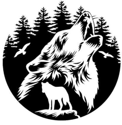 sticker autocollant loup chien animaux 4 81E9R