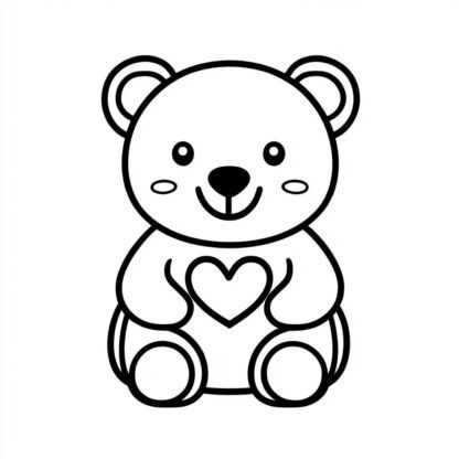 sticker autocollant ours animaux coeur 5 RYV8I