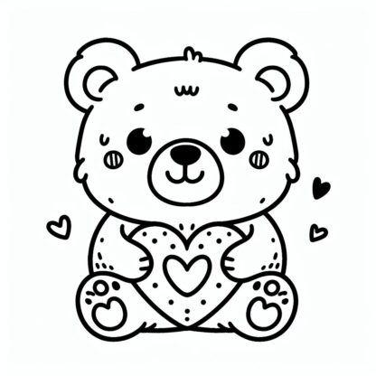 sticker autocollant ours animaux coeur 7 GNFG7