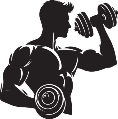 sticker autocollant musculation bodybuilder sport 3 32XRR