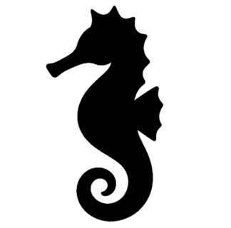 Sticker autocollant סוסון ים בצבעי כחול וירוק décoration decostickerstore - NO8LRI