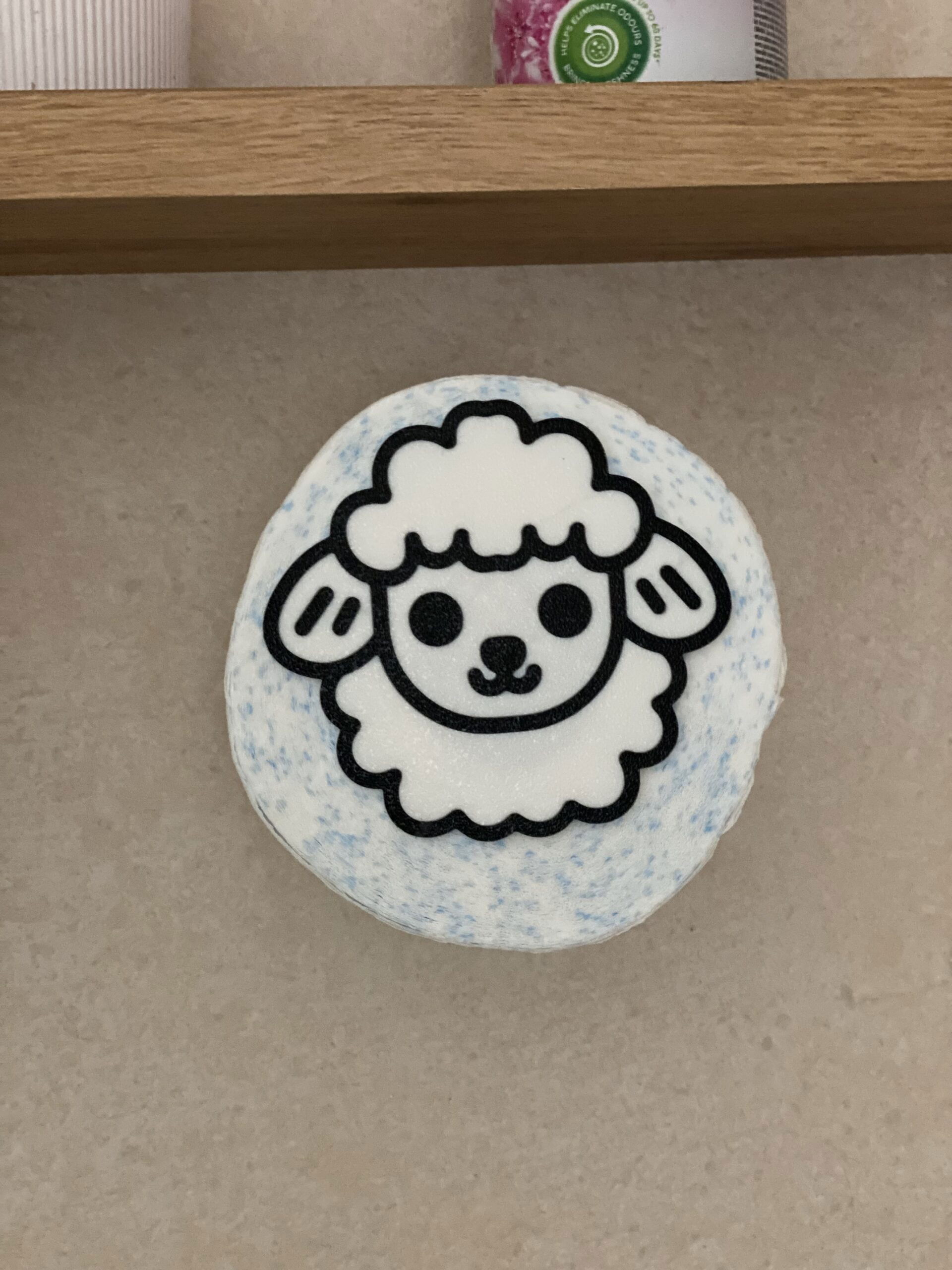 support 3D mural de papier wc mouton 24GW4