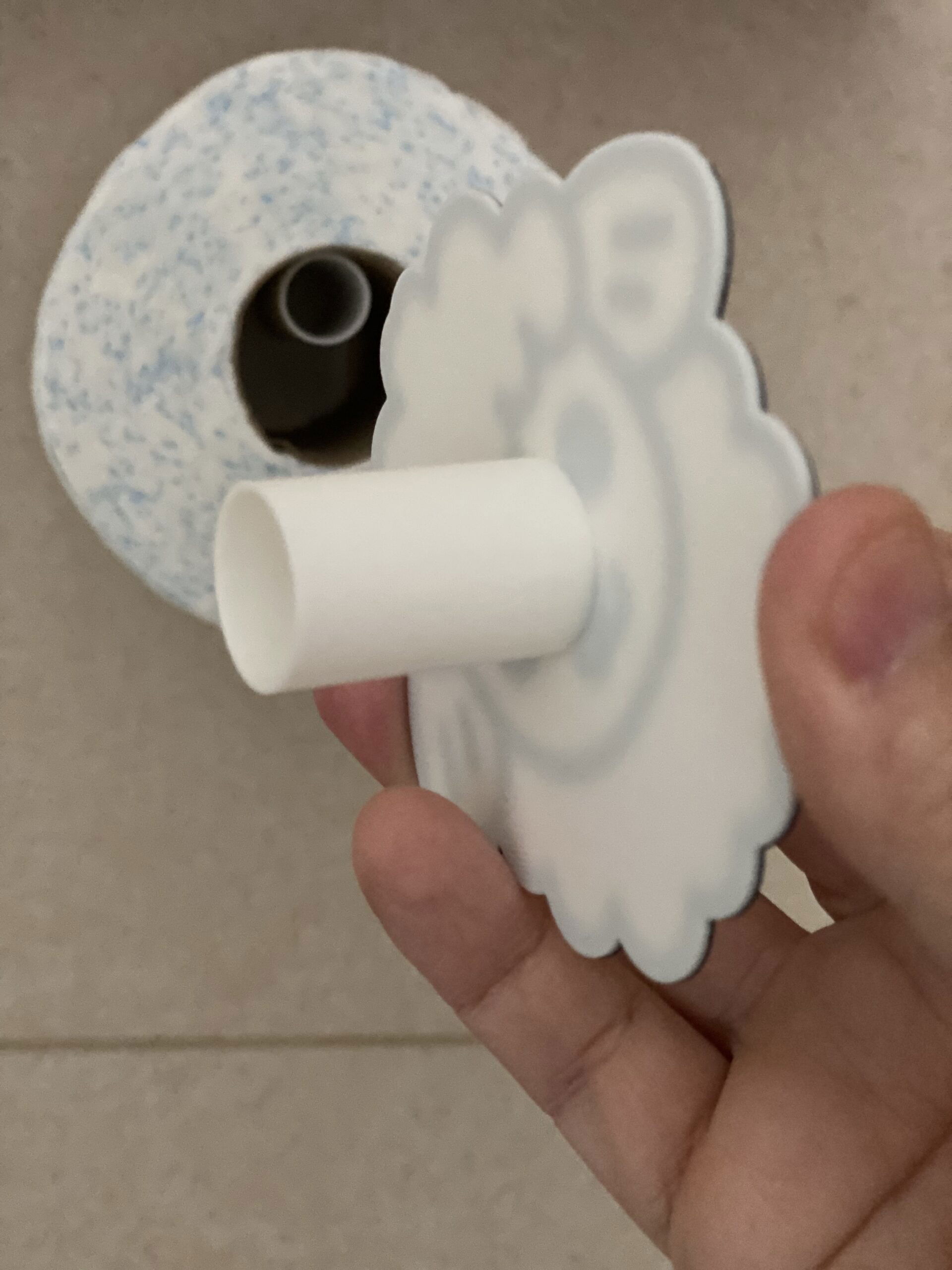 support 3D mural de papier wc mouton 24GW4