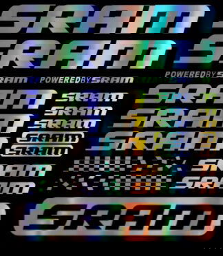 Kit sticker autocollant holographic vélo mountain bike sram UY333