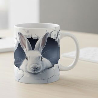 Mug en céramique 325 ml (11 oz) lapin 03DWR