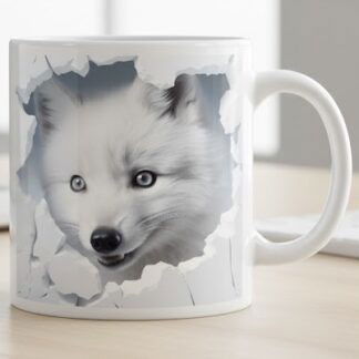 Mug renard blanc en céramique 325 ml (11 oz) 00MO5