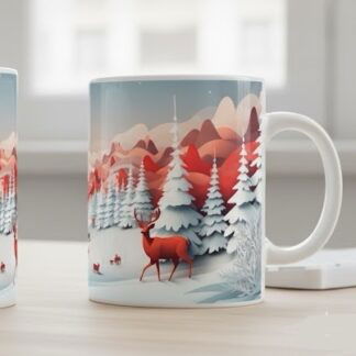 Hiver Mug Noël en céramique 325 ml (11 oz) FDFJU