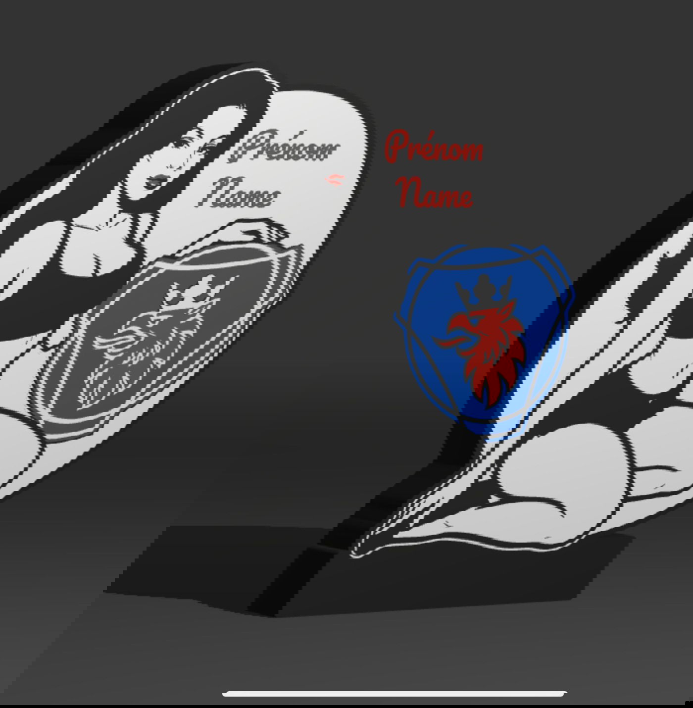 Lampe 3D boîte à lumière Scania avec prénom XUPTS