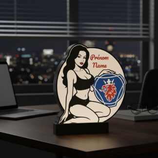 Lampe 3D boîte à lumière Scania avec prénom XUPTS