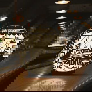 Lampe 3D boîte à lumière café de la paix WUL0Z